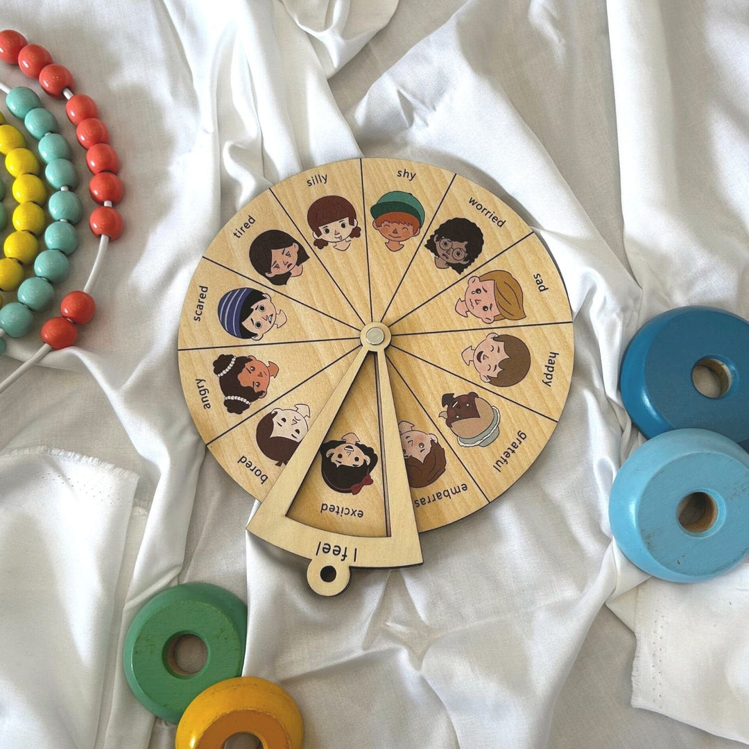 NEW Wooden Wheel Of Feelings - #HolaNanu#NDIS #creativekids