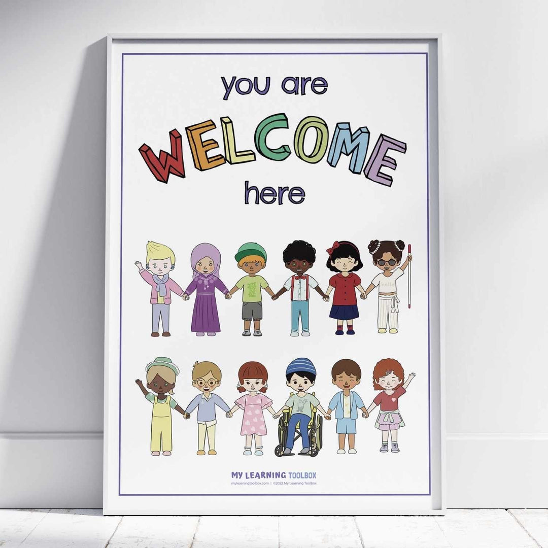 NEW You Are Welcome Here Poster - #HolaNanu#NDIS #creativekids