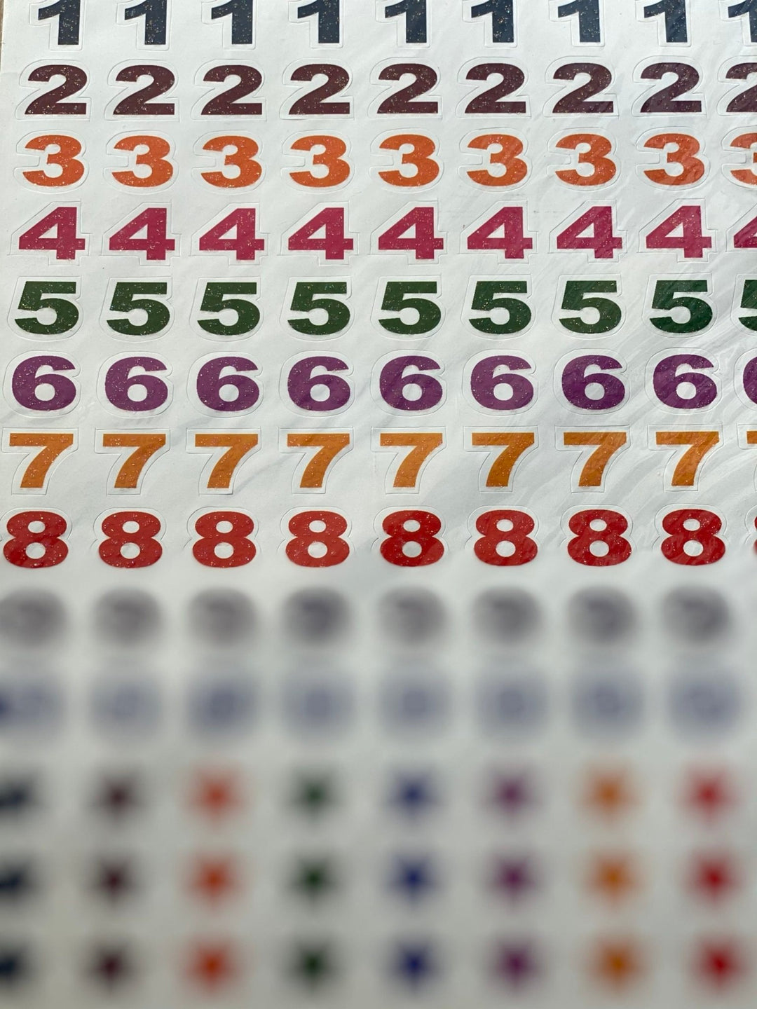 Numbers & stars glittered stickers - #HolaNanu#NDIS #creativekids