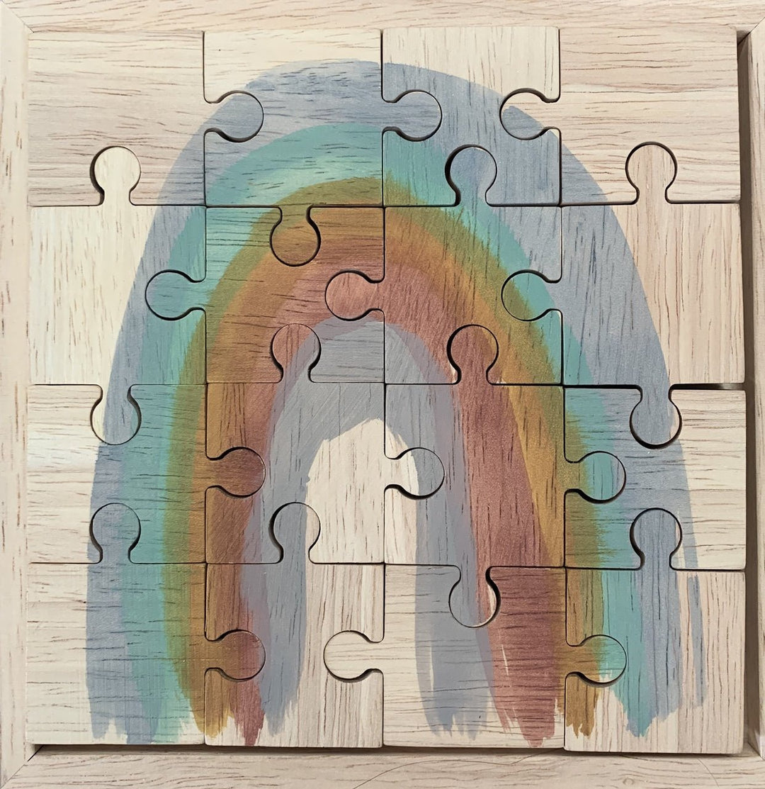 Papoose Wooden Earth Rainbow Puzzle - 16 pc - #HolaNanu#NDIS #creativekids