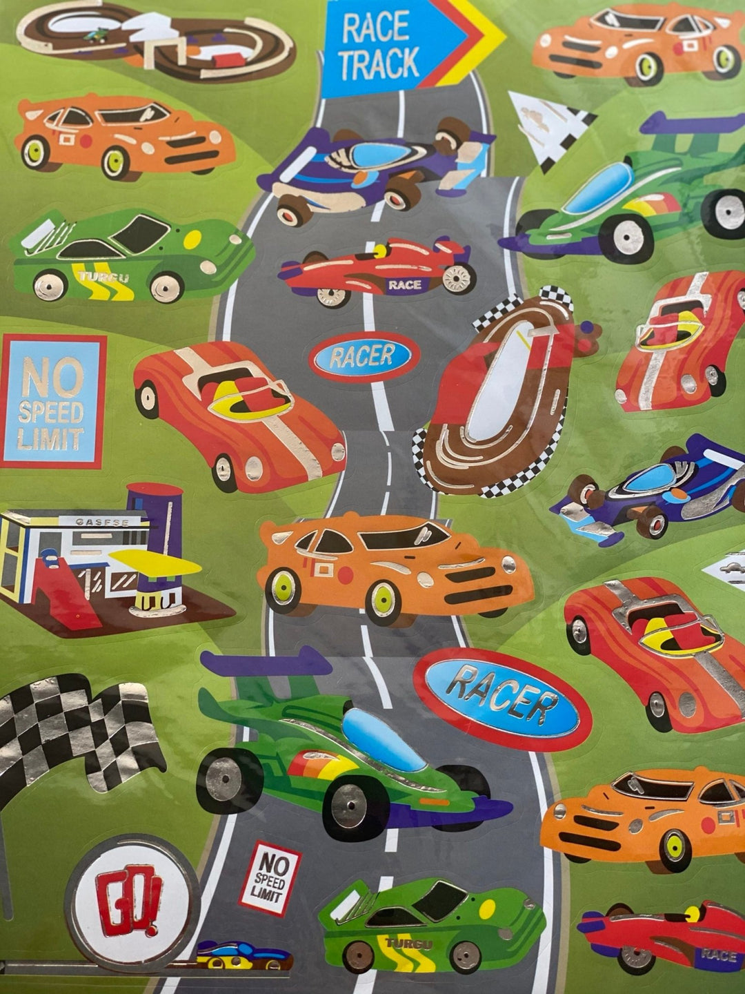 Racing cars silver stickers - #HolaNanu#NDIS #creativekids