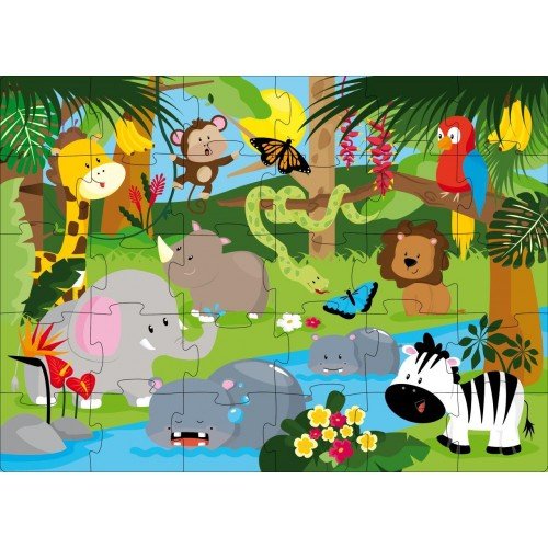 Sassi Book & Giant Puzzle - Jungle Friends - #HolaNanu#NDIS #creativekids