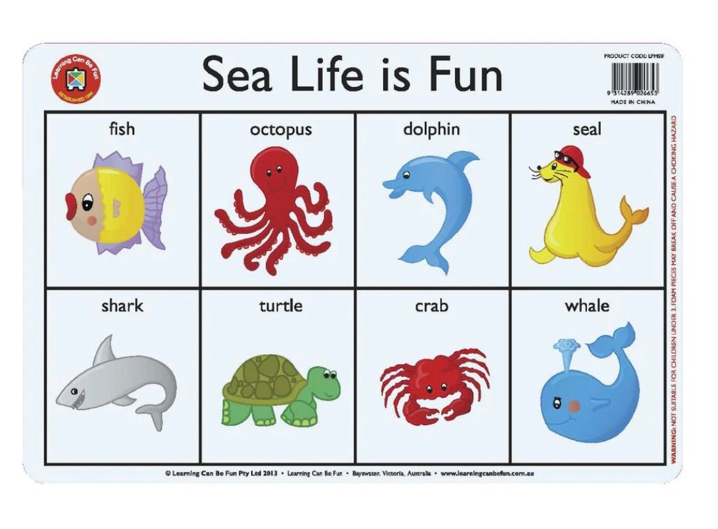 Sea Life Is Fun Placemat - #HolaNanu#NDIS #creativekids