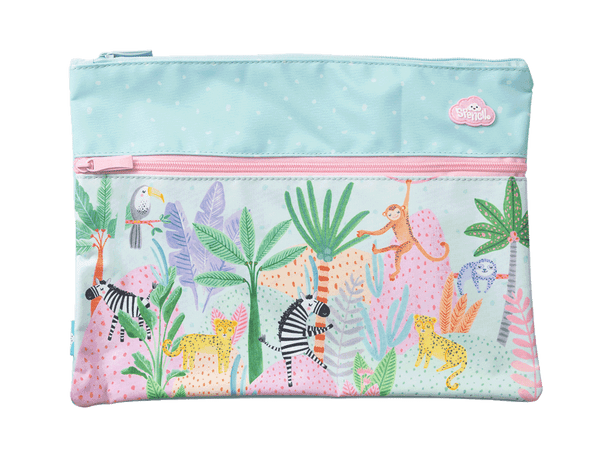 Spencil A4 Twin Zip Pencil Case - Wild Things - #HolaNanu#NDIS #creativekids