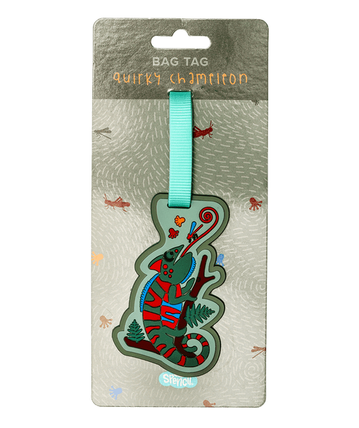 Spencil Bag Tag - Quirky Chameleon - #HolaNanu#NDIS #creativekids