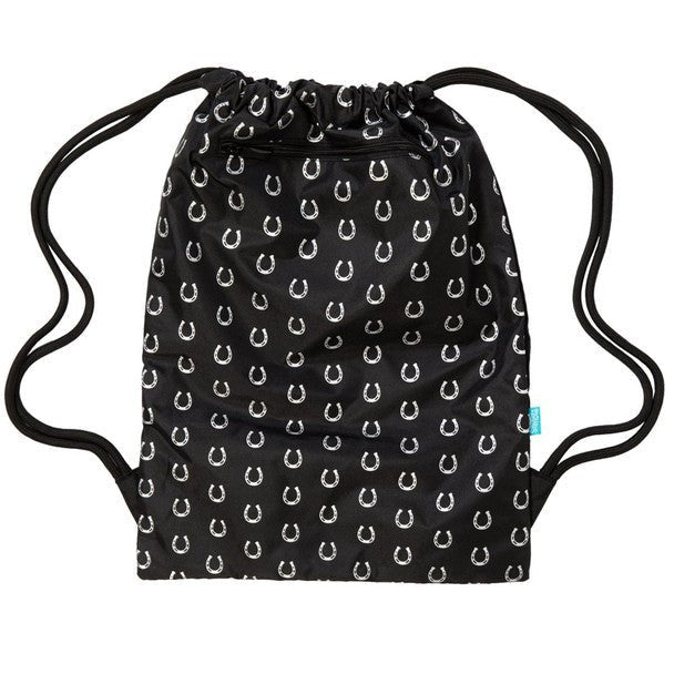 Spencil Big Drawstring Bag - Black & White Horses - #HolaNanu#NDIS #creativekids