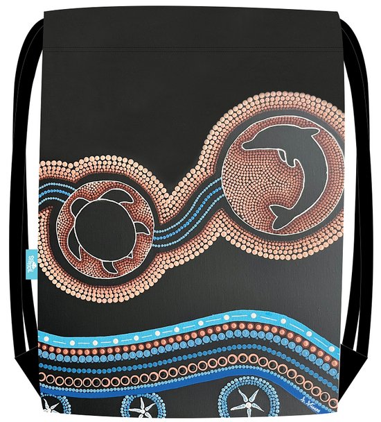 Spencil Big Drawstring Bag - Waterways - #HolaNanu#NDIS #creativekids