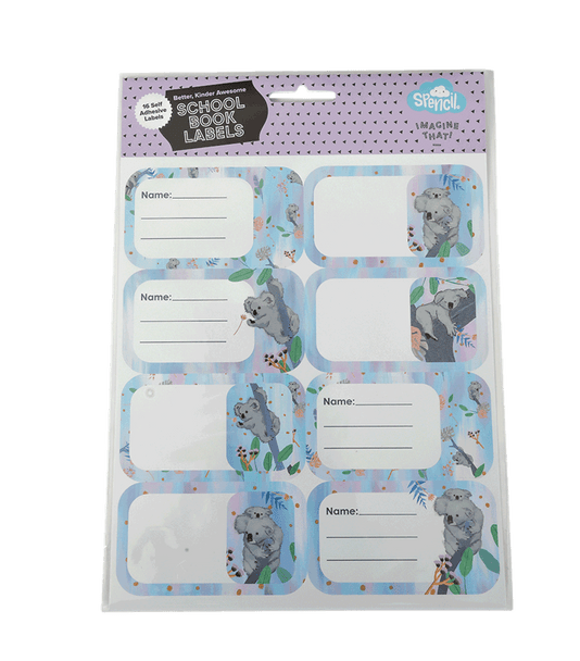 Spencil Book Labels - Koala Daydream - #HolaNanu#NDIS #creativekids