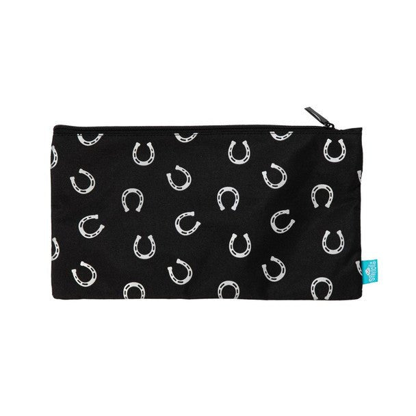 Spencil Twin Zip Pencil Case - Black & White Horses - #HolaNanu#NDIS #creativekids