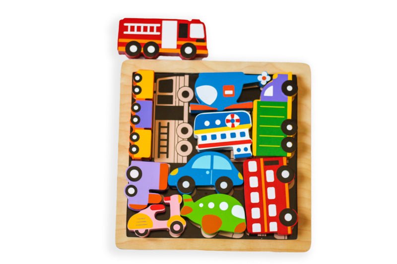 Vehicles Chunky Puzzle - #HolaNanu#NDIS #creativekids