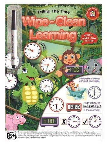 Wipe-Clean Learning - Telling The Time - #HolaNanu#NDIS #creativekids