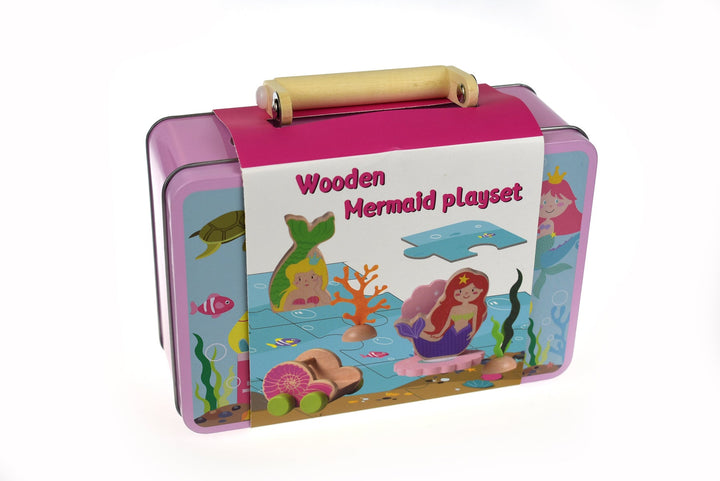 Wooden Mermaid Play Set In Tin Case - #HolaNanu#NDIS #creativekids